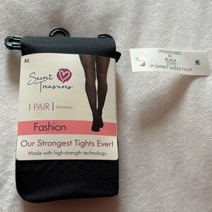 Secret Treasures Black Shimmer Tights